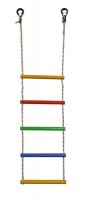 Детская веревочная лестница для ДСК 5 перекладин цвет радуга ЛВ5-3В - магазин СпортДоставка. Спортивные товары интернет магазин в Челябинске 